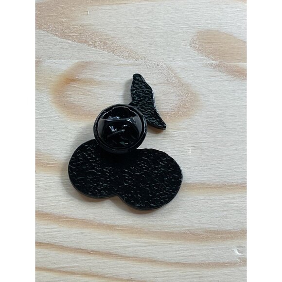 Pink & Black 8 Ball Cherry Enamel Pin With Secure Backing For Jackets Hats Bags - Picture 3 of 3